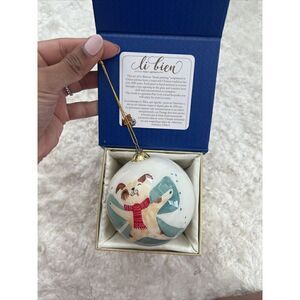 Li Bien Pier 1 Imports Christmas Ornament Let it Snow 2018 Dog Tree New In Box
